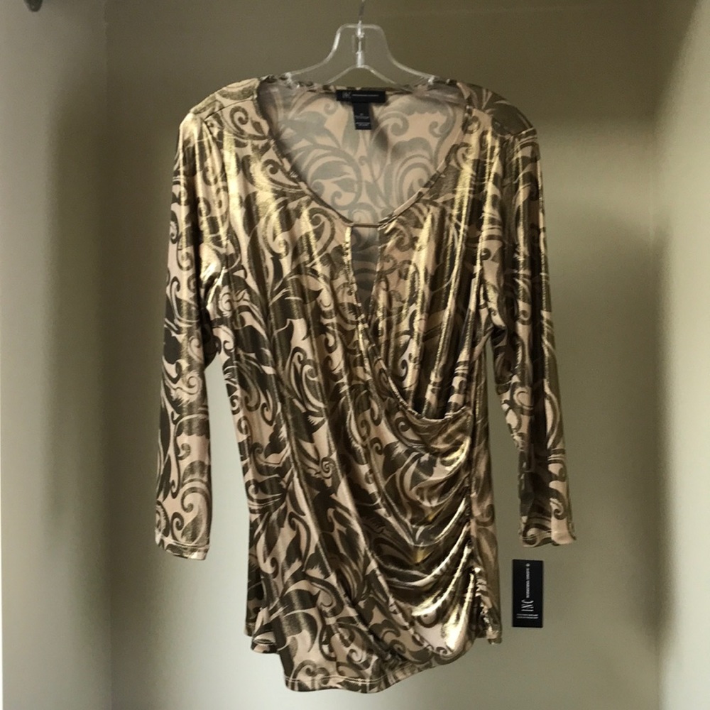 INC Gold Blouse